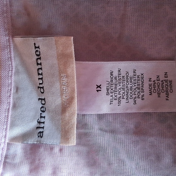 Alfred Dunner Charleston Watercolor Mesh Top 3/4 Sleeve 1X - Picture 9 of 9